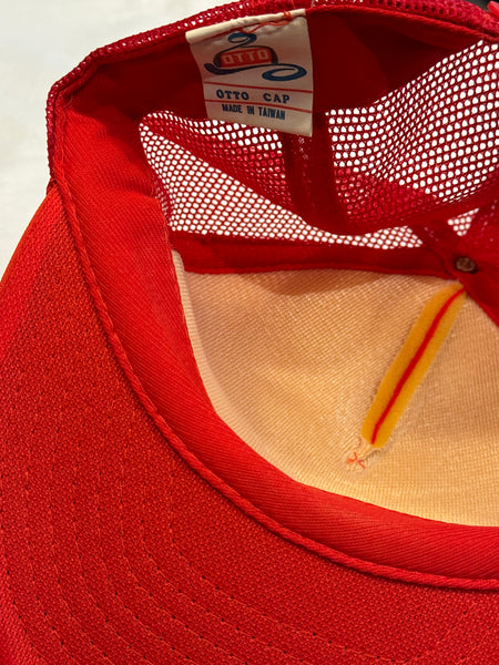 Vintage Red Cole Cadillac Trucker Hat