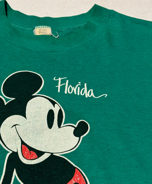 Vintage Green Florida Mickey Mouse T-shirt (L)