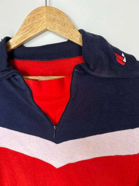 Vintage Quarter Zip Sport Jumper (S)