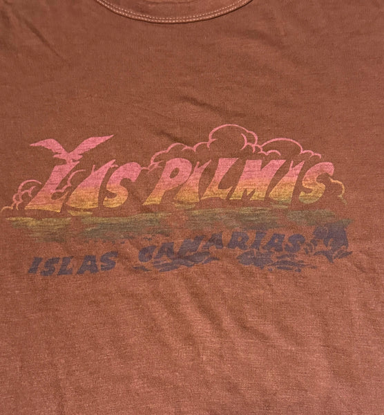 Vintage Brown Las Palms Ringer T-shirt (XS-S)