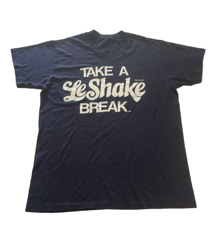 ‘Take a Le Shake Break’ Navy Vintage T-shirt (M)