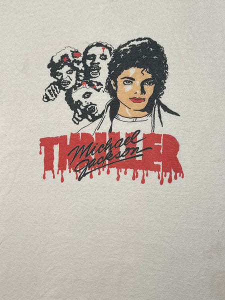 Vintage Michael Jackson Thriller Ringer T-shirt (S/M)