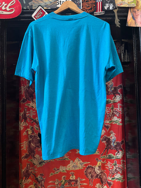 Vintage Teal Blue D.A.R.E T-shirt (XL)