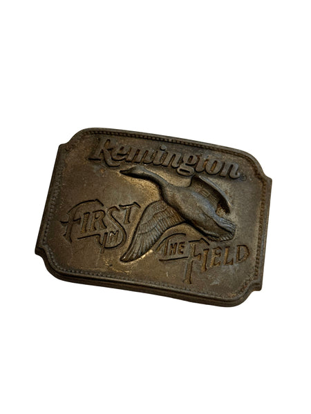 Vintage Belt Buckle - Remington Duck Rust