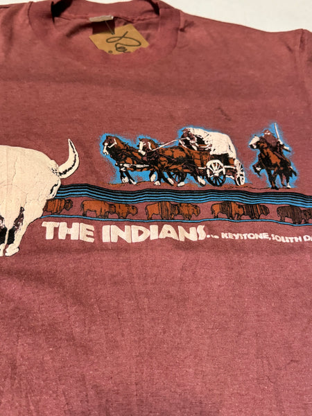 Vintage Mauve - The Indians T-shirt (S-M)