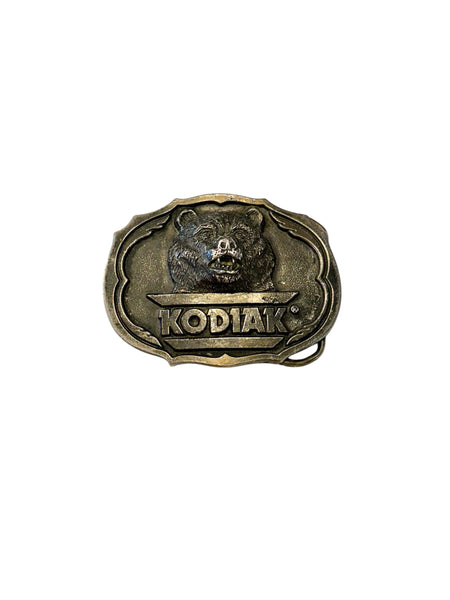 Metal Bear Kodiak Belt Buckle