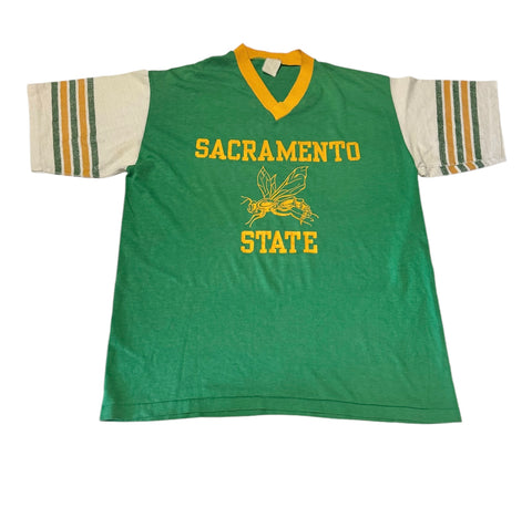 Vintage Green Sacramento Bee Baseball T-shirt (S-M)