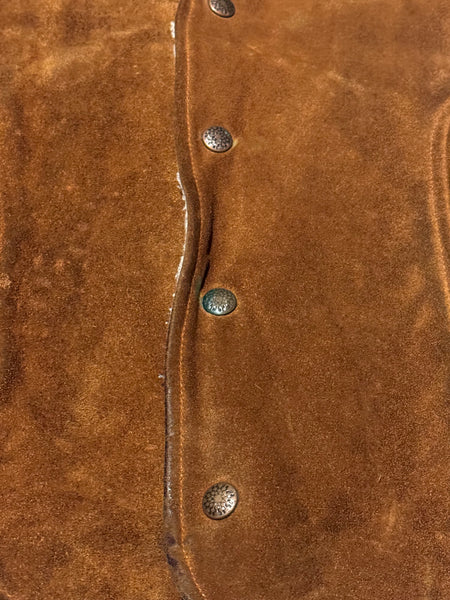 Vintage Brown Suede Vest - Sherpa - ‘Pioneer Wear’ (L-XL)