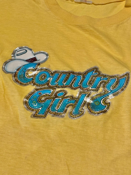 Vintage Yellow 79’ Country Girl T-shirt (S)