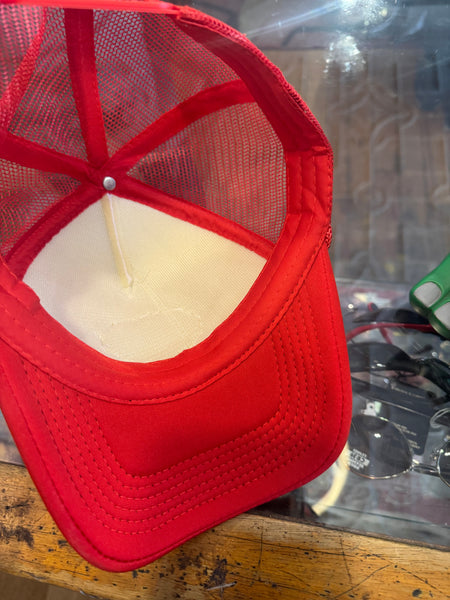 STP - White & Red Trucker Hat