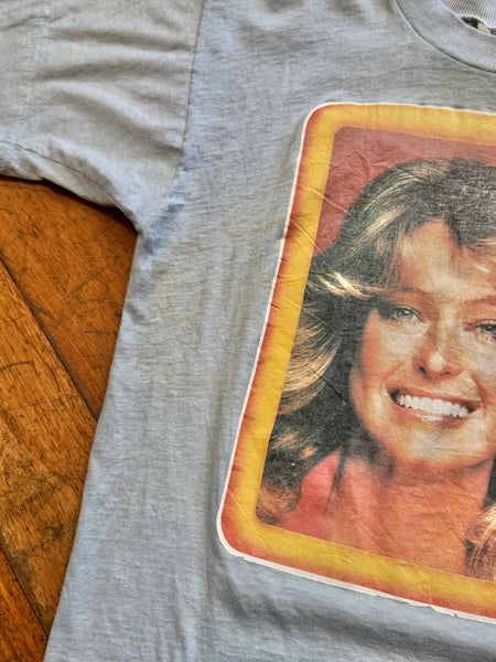 Vintage Blue Farrah Fawcett  T-shirt (S)