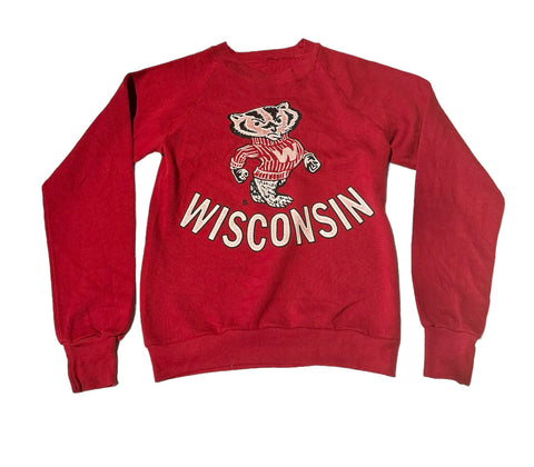 Vintage Red Wisconsin Sweatshirt (S-M)