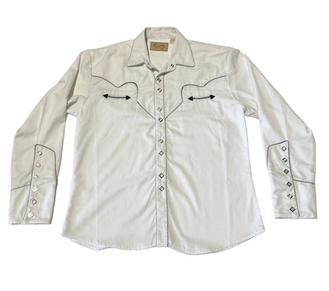 Scully Western Shirt - Smile Pocket White