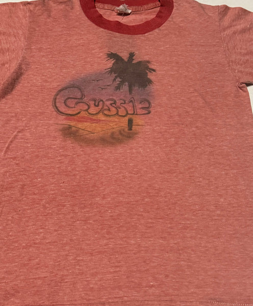 Vintage Gussie Palm Tree Ringer T-shirt (XS)