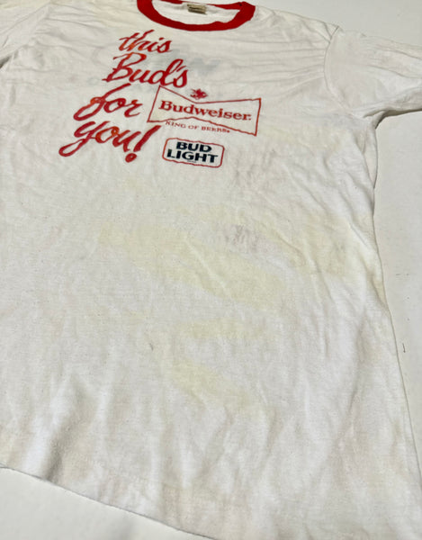 Budweiser - This Bud’s For You Vintage Ringer T-shirt (M-L)
