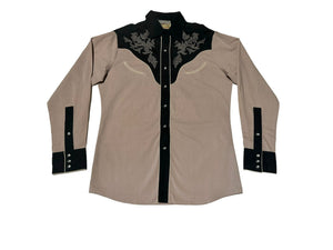 Vintage Two Tone Western Shirt - ‘Rocking Ranchwear’  (M)