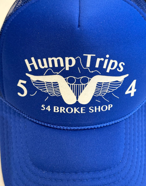 Vintage Hump Trips Blue Trucker Hat