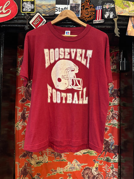 Vintage Burgundy Roosevelt Football T-shirt (L)