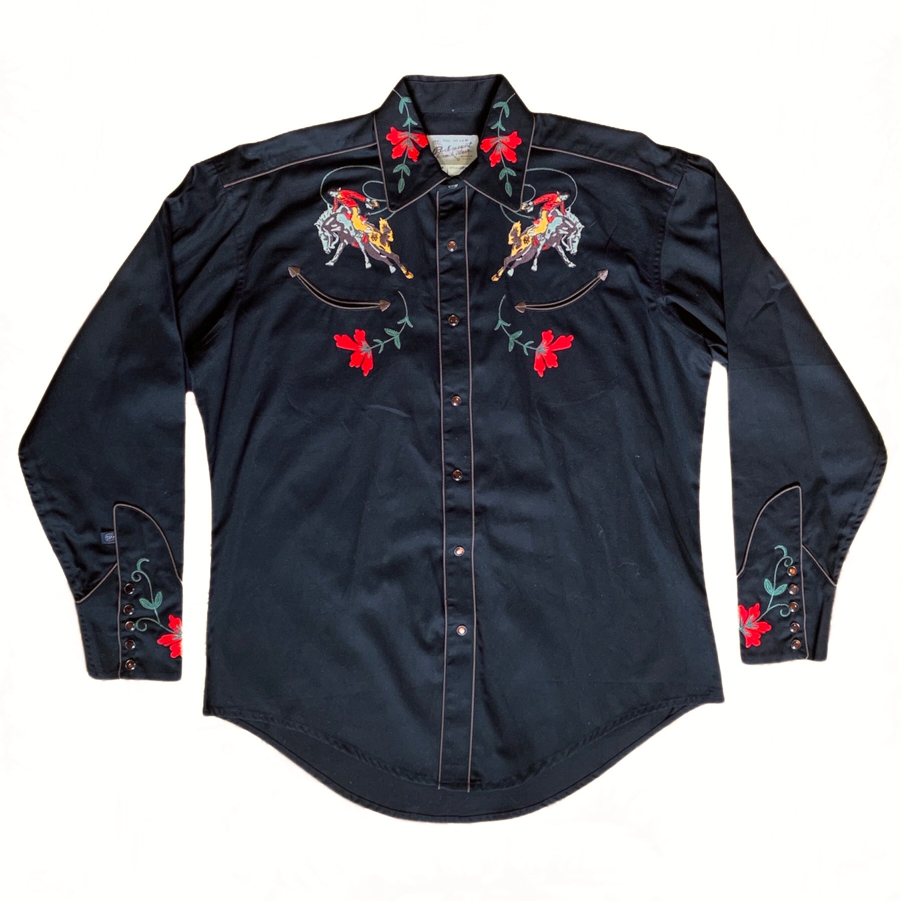Rockmount Ranch Wear Western Shirt -   Bronc Embroidered Black
