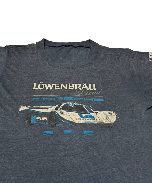 Vintage Lowenbrau Porsche Car Racing T-shirt (M)