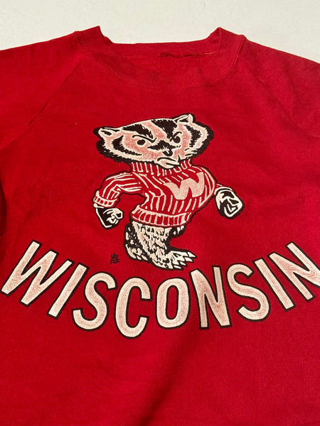 Vintage Red Wisconsin Sweatshirt (S-M)
