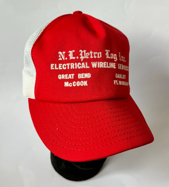 Vintage Red Electrical Trucker Hat