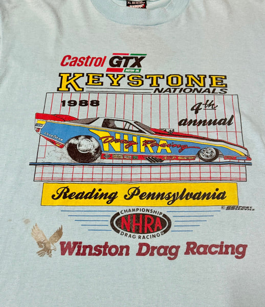 Vintage Winston Drag Racing - Light Blue T-shirt (L-XL)