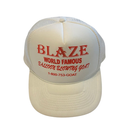 Vintage White BLAZE Trucker Hat