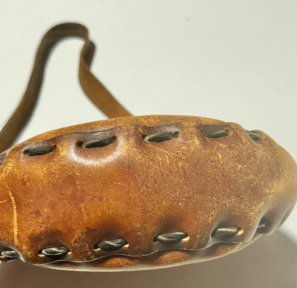 Vintage Western Tooled Leather Bag - Tiny Flowers