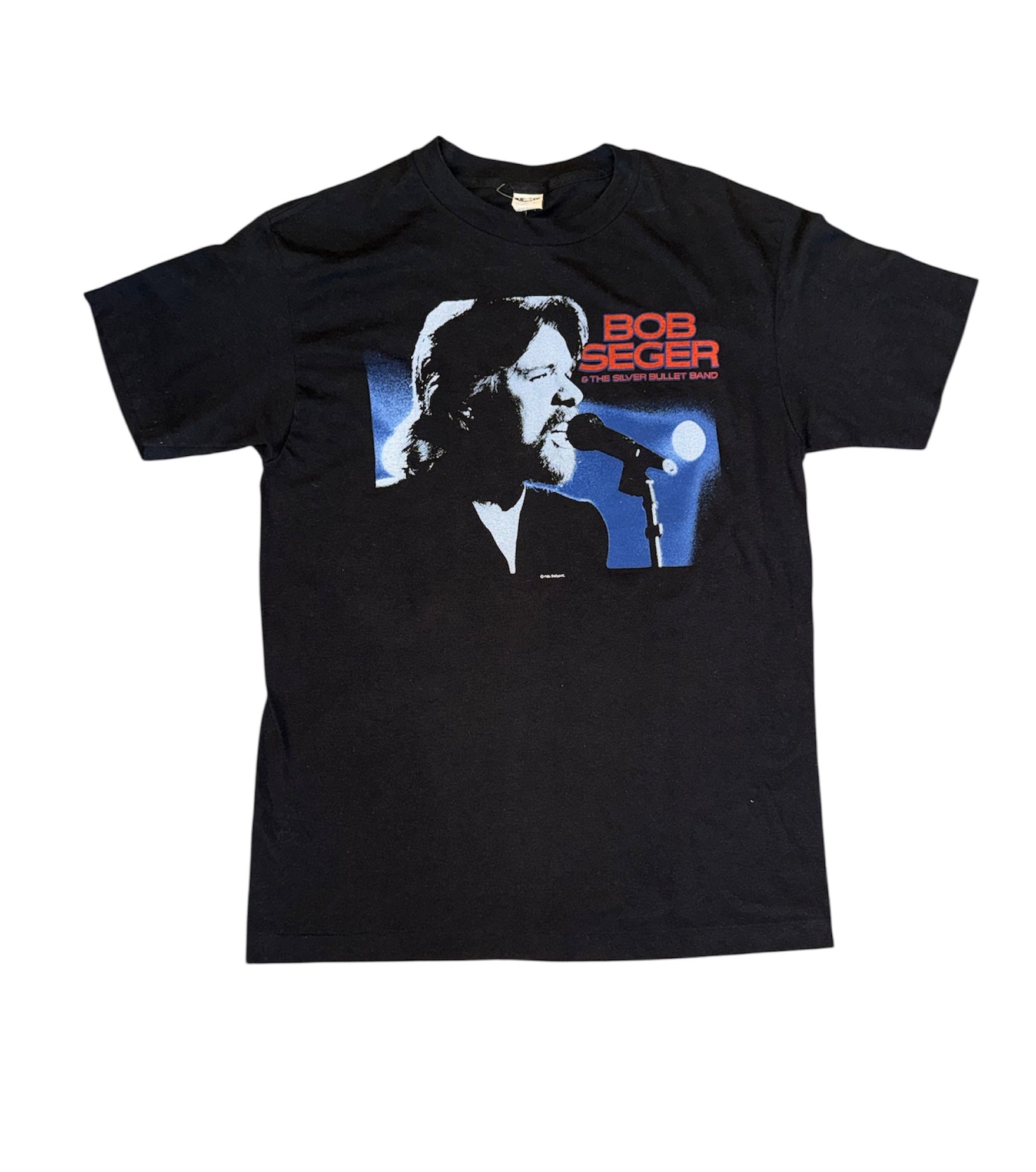 Vintage Bob Seger & Silver Bullet Band Black T-shirt 1986 (L/XL