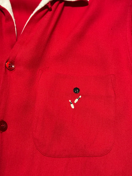 Vintage Red Bowling Shirt (M-L)
