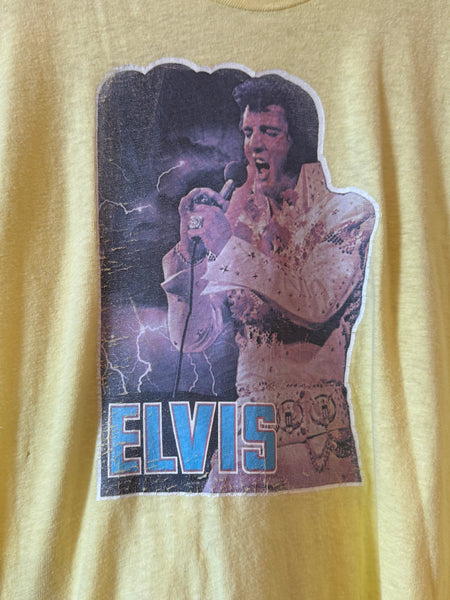 Vintage Yellow Elvis T-shirt (S/M)