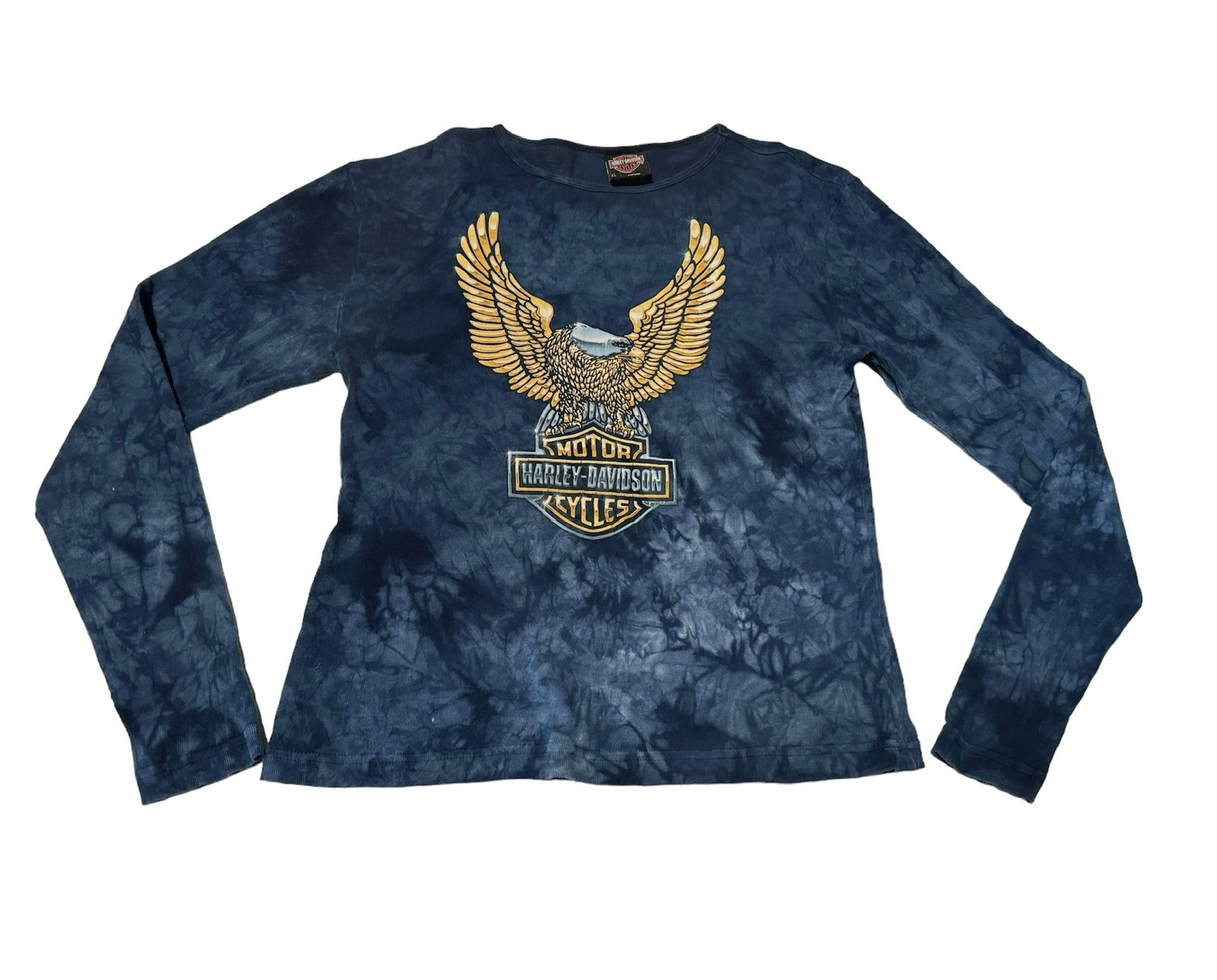 Vintage Harley Davidson Tie Dye Eagle Long Sleeve Top (L-XL)