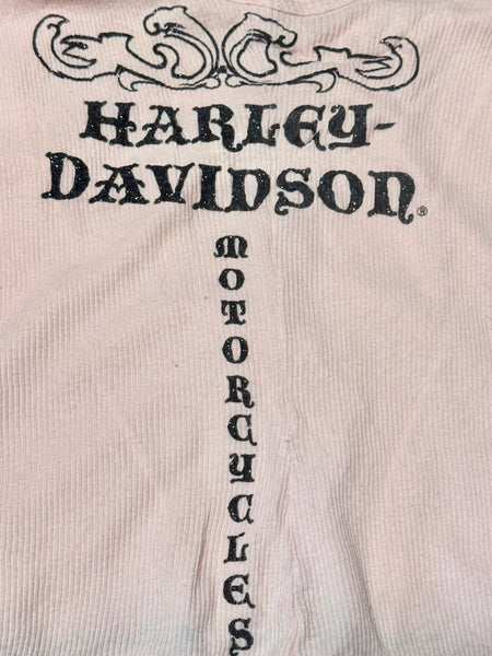 Vintage Harley Davidson Baby Pink Tank Top (XS)