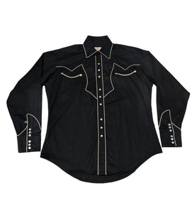 Rockmount Ranch Wear Western Shirt - Piped Lightning Yokes Black