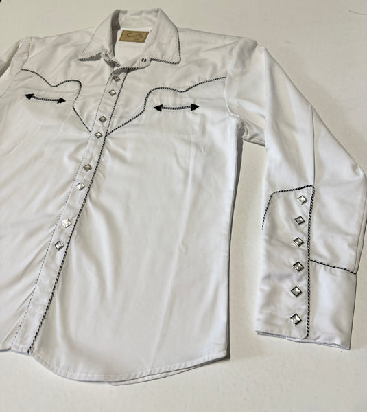 Scully Western Shirt - Smile Pocket White