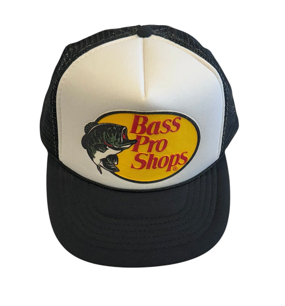 Vintage Bass Pro Puff Print Trucker Hat