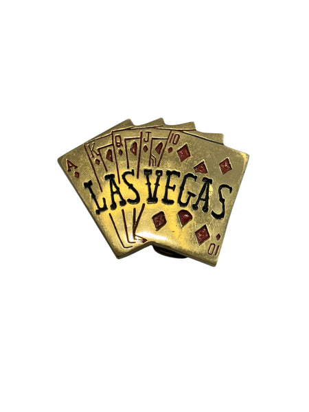 Vintage Golden Las Vegas Belt Buckle