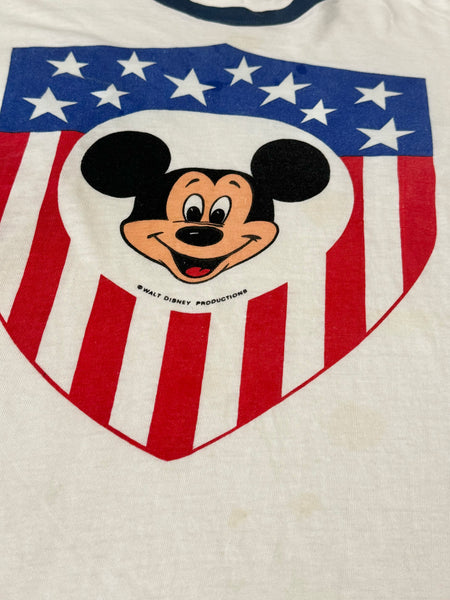 Vintage USA Mickey Mouse Ringer T-shirt (M)