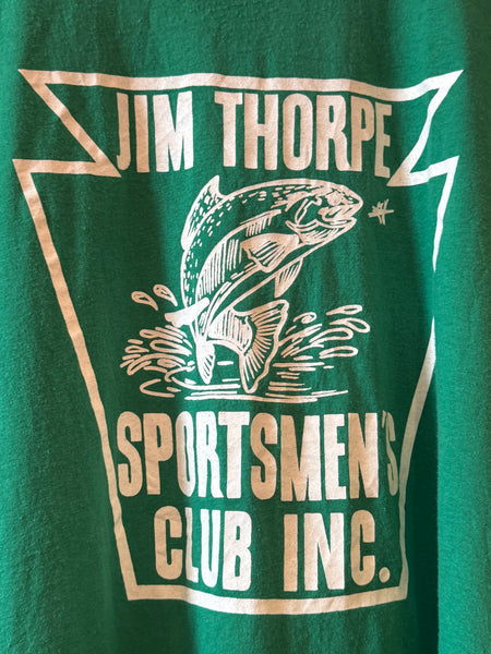 Vintage Jim Thorpe Fish Sportsman Club T-shirt (XXL)