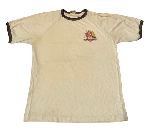 70s Australia Vintage Ringer T-shirt (M)