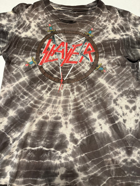 Vintage Rare 1990s Slayer - Tie Dye T-shirt (M)