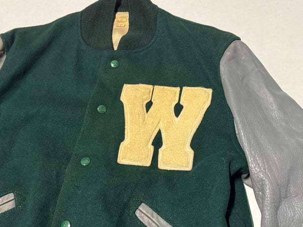 Vintage Wool Green Letterman Jacket (M)