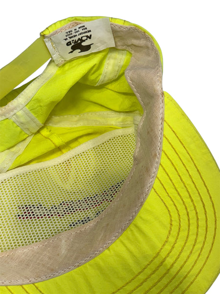 Vintage Neon Yellow GMC Truck Trucker Hat