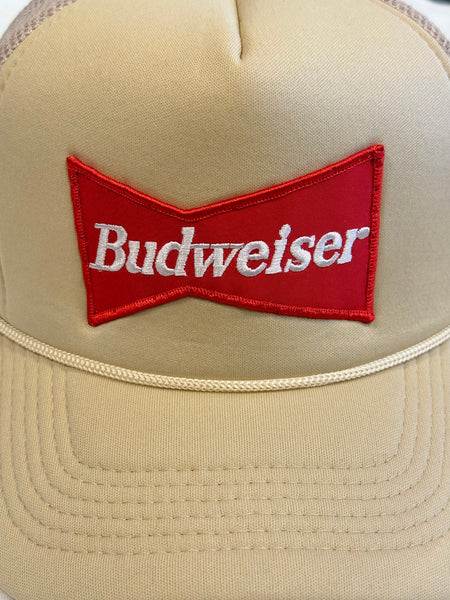 Beige Budweiser Trucker Hat