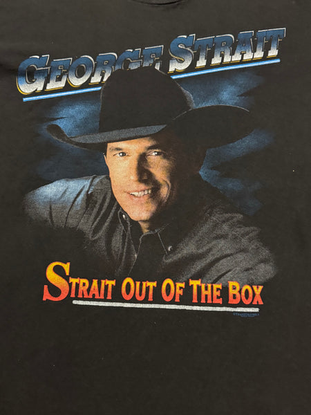 Vintage Black George Strait - ‘Strait out of the Box’ T-shirt (L)