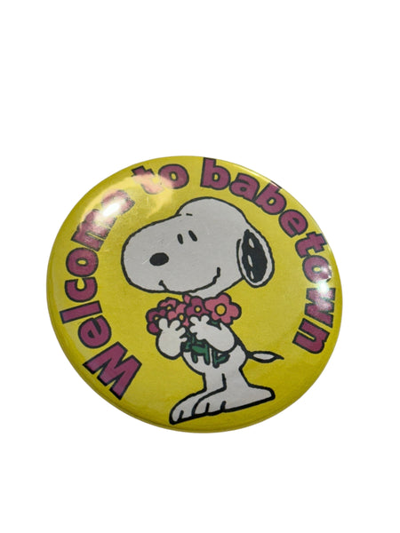 Snoopy - Welcome to Babetown - Large Badge - 6.5cm