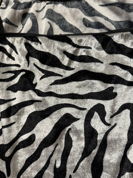 Vintage Velvet Zebra Singlet Top (8-10)