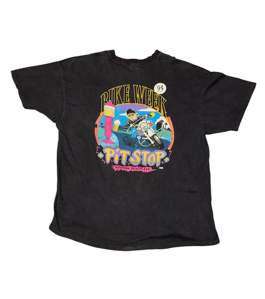 Vintage Bike Week Daytona Beach PitStop ‘95  T-shirt (XXL)