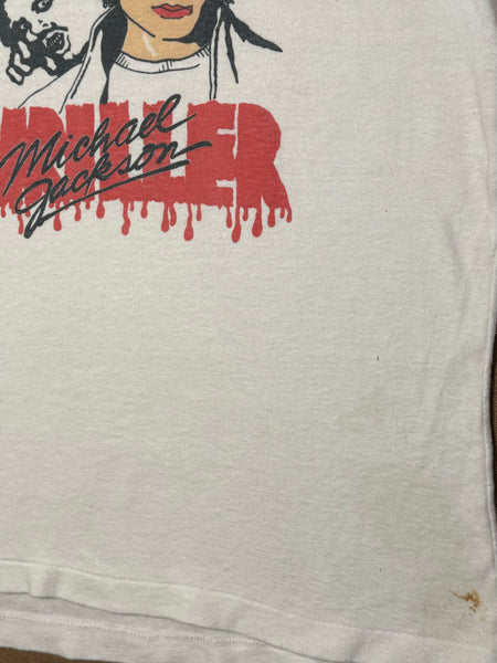 Vintage Michael Jackson Thriller Ringer T-shirt (S/M)